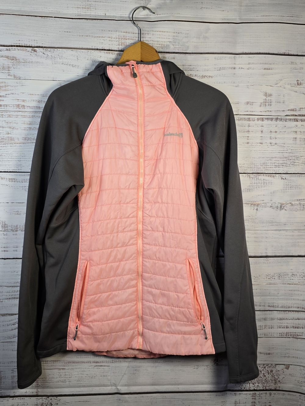 Avalanche pink gray‎ hybrid jacket size L sporty athleisure gorpcore